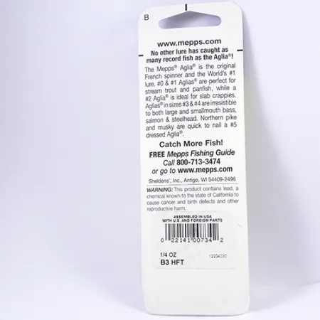 Mepps Aglia 3 Spinner, Fire Tiger, 7g, Maat 3, Originele verpakking, #2297