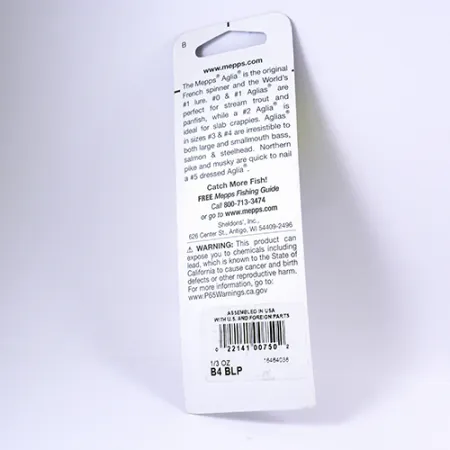 Mepps Aglia 4 Spinner, Platina Blauw, 9g, RVS as, #2298