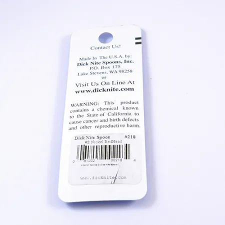 Dick Nite #2 Lepel, Nikkel/Rood, 3.5cm, Siwash-haak, #2306