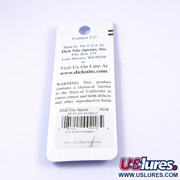 Dick Nite #2 Lepel, Nikkel/Rood, 3.5cm, Siwash-haak, #2306