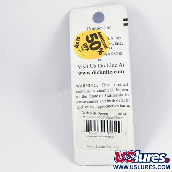 Dick Nite #0 Lepel, Goud / Nikkel, 2cm, USA-Klassieker, #2309