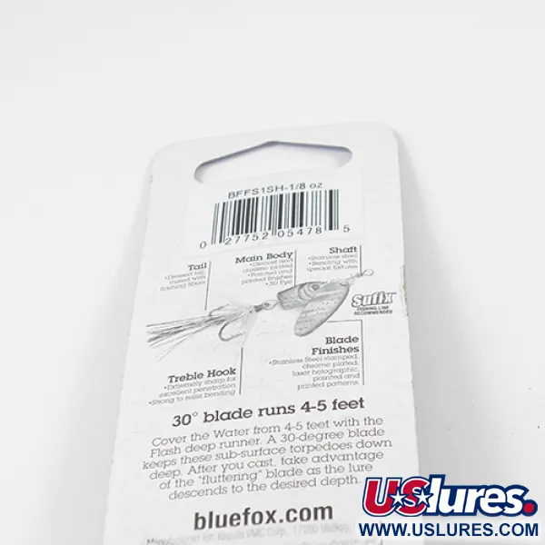 Blue Fox Flash Deep Runner Spinner, Rainbow, 4g, Holo-blad, #2337