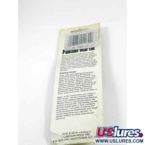 Panther Martin Eastern Bass Kit Spinner, Zwart/Groen/Zilver, 4g, #2365