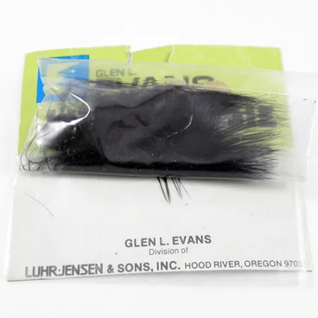 Glen Evans Little Dogie Jig-Fly, Zwart, 7g, Hair jig, #2378