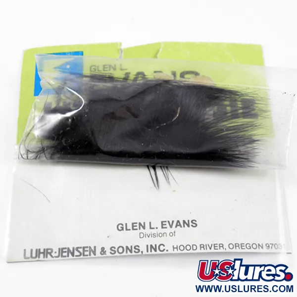 Glen Evans Little Dogie Jig-Fly, Zwart, 7g, Hair jig, #2378