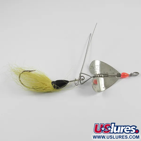 Blue Fox Spinner, Nikkel/Geel/Bucktail, 14g, Wierbeschermer, #2393