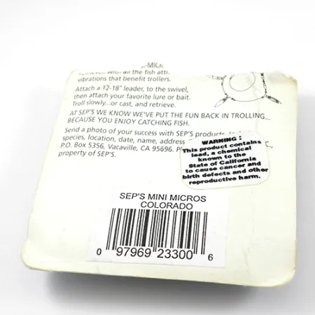 SEP'S Mini Micros Colorado Trolling-Systeem, Messing, 2,5cm, #2398