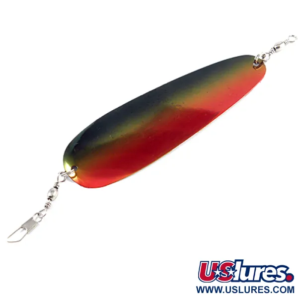 Shasta Tackle Sling Blade Dodger, Rood/Groen/Nikkel, 14g, #2403