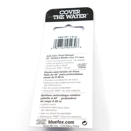 Blue Fox Vibrax Shallow Spinner, Regenboogforel, 4g, #2410