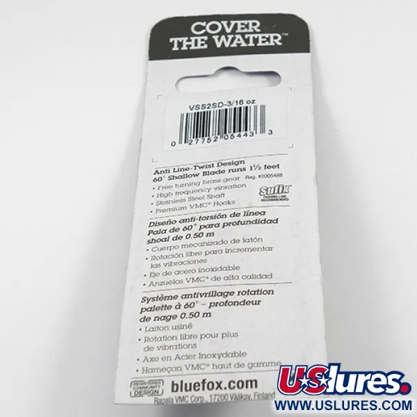 Blue Fox Vibrax Shallow Spinner, Regenboog, 6g, Ondiep Water, #2411