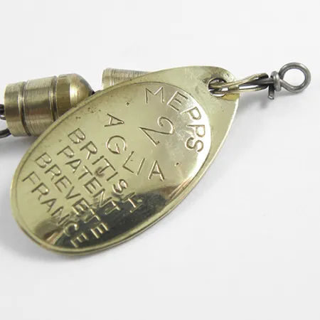 Mepps Aglia 2 Spinner, Messing, 4.5g, Klassiek Blad, #2414