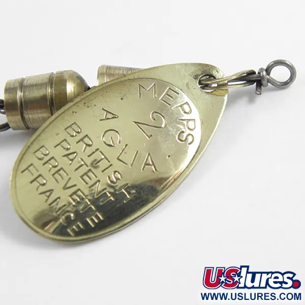 Mepps Aglia 2 Spinner, Messing, 4.5g, Klassiek Blad, #2414