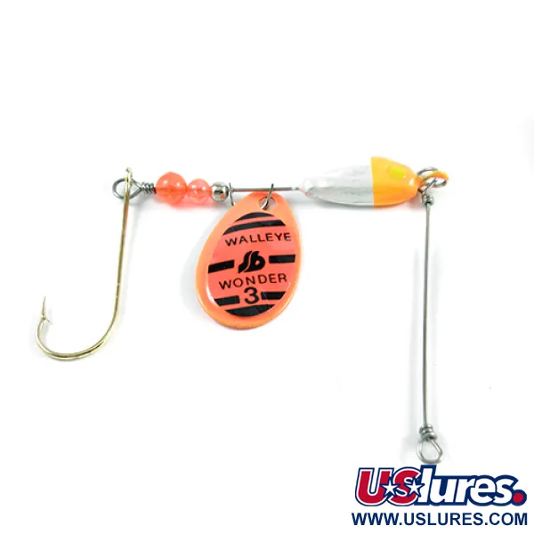 South Bend Walleye Wonder 3 Spinner, Fluorescerend Oranje, 13g, #2431