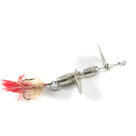 Hildebrandt Hildebrandt 3 Spinner, Nikkel, 7g, gevederde dreg, #2433