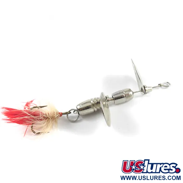 Hildebrandt Hildebrandt 3 Spinner, Nikkel, 7g, gevederde dreg, #2433