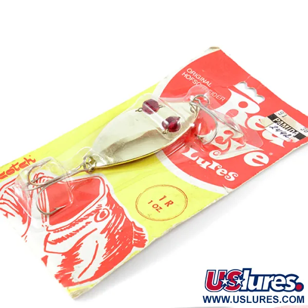 Hofschneider Red Eye Wiggler Lepel, Goud, 28g, Rode ogen, #2442