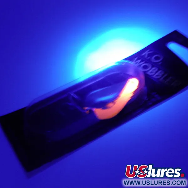 Acme K.O. Wobbler UV Lepel, Nikkel/UV Orange, 14g, UV-actief, #2446