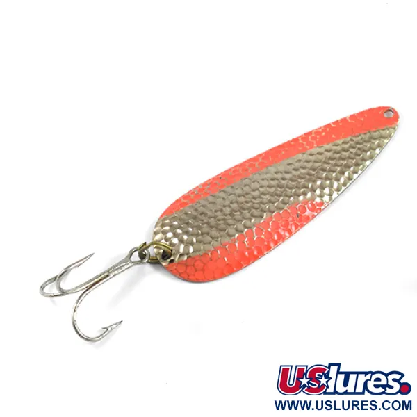 Nebco Aqua Spoon Lepel, Gehamerd goud/Oranje, 21g, Vintage, #2457