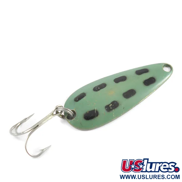 Len Thompson #1 Lepel, Groen/Zwart/Messing, 21g, Waggelend, #2461