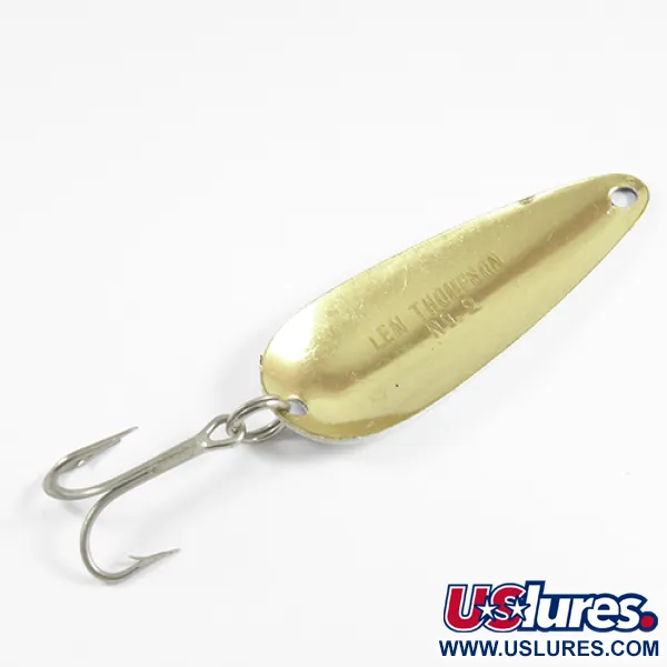 Len Thompson #2 Lepel, Zwart/Wit/Messing, 28g, Klassiek, #2518