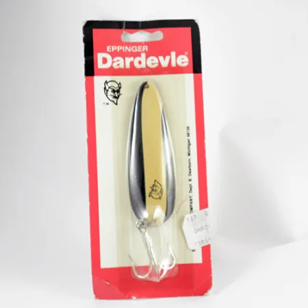 Eppinger Dardevle Lepel, Zwart/Ivoor, 28g, Klassiek Model, #2558