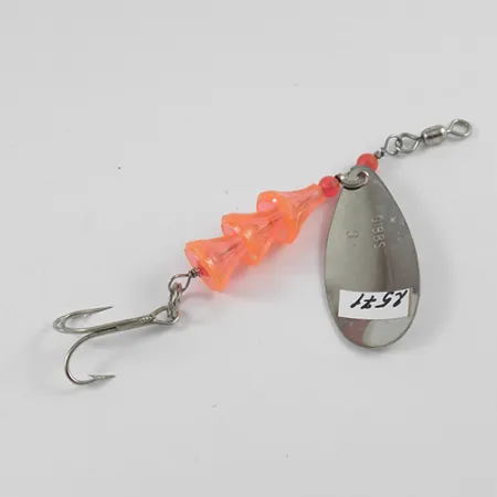 Gibbs Spinner, Nikkel, 7g, Geribbelde Kralen, #2571