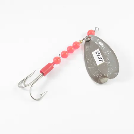 Luhr Jensen Les Davis Bolo Spinner, Nikkel / Rood, 9g, #2572