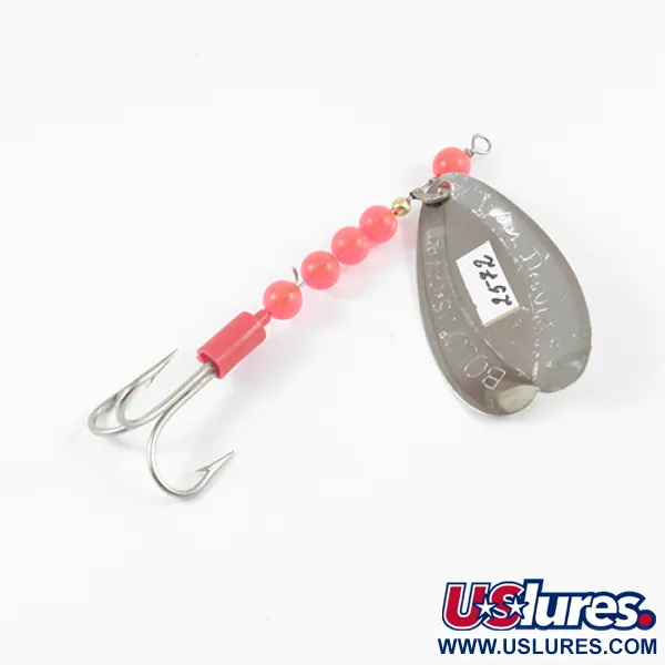 Luhr Jensen Les Davis Bolo Spinner, Nikkel / Rood, 9g, #2572