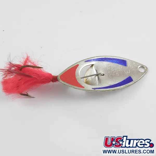 Mepps Kriss 3 Spinner, Zilver/Rood, 7g, Veren dreg, #2573