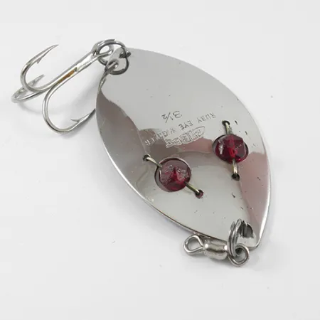 Gibbs Ruby Eye Wiggler Lepel, Nickel / Red Eyes, 35g, Glasogen, #2587