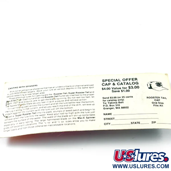 Yakima Bait Rooster Tail 5 Spinner, Zilver/Roze, 12g, #2609