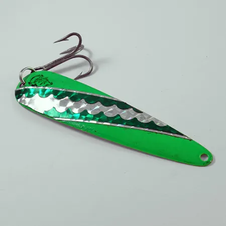 Eppinger Dardevle King Flutter Devle 3200 Lepel, Groen/Wit, 14g, #2648