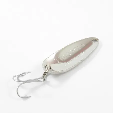 Luhr Jensen Krocodile Lepel, Hammered Nickel, 7g, Verre Worpen, #2682