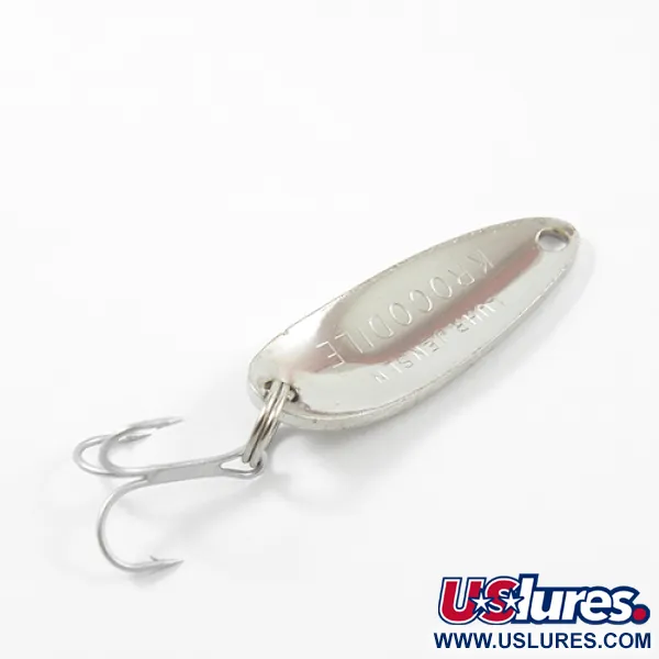 Luhr Jensen Krocodile Lepel, Hammered Nickel, 7g, Verre Worpen, #2682