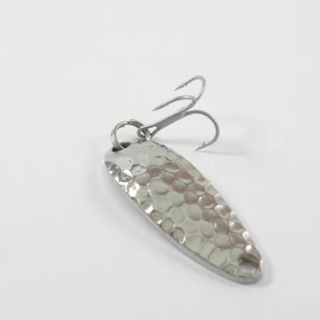 Luhr Jensen Krocodile Lepel, Hammered Nickel, 7g, Verre Worpen, #2682