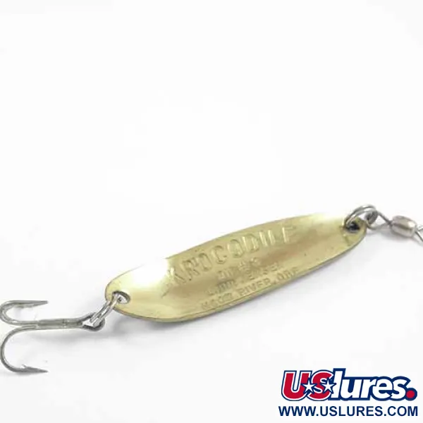 Luhr Jensen Krocodile Die #3 Lepel, Frog (Groen/Geel), 10g, #2716