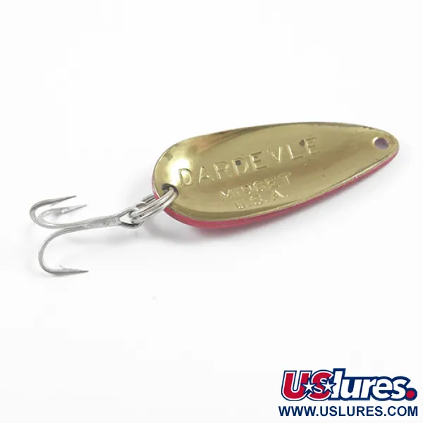 Eppinger Dardevle Midget Lepel, Rood/Wit/Messing, 6g, Klassiek, #2727