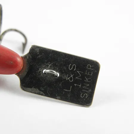 L&S Bait MirrOlure Zinkend Kunstaas, Rood/Wit, 2.5g, Duiklip, #2748