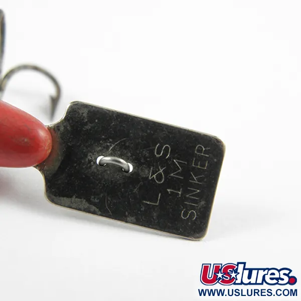 L&S Bait MirrOlure Zinkend Kunstaas, Rood/Wit, 2.5g, Duiklip, #2748