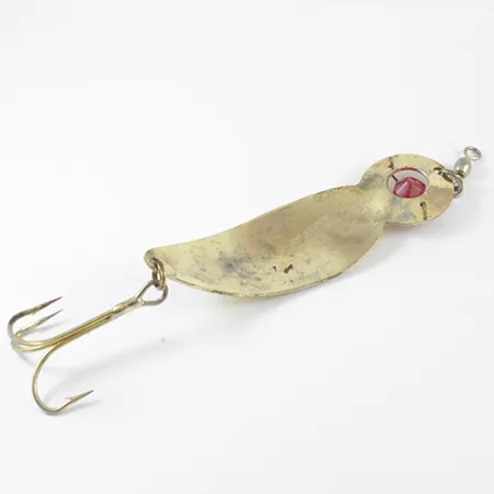 Lucky Strike One Eye Wiggler Lepel, Goud / Rood, 28g, Messing, #2759