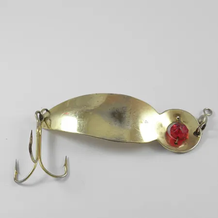 Lucky Strike One Eye Wiggler Lepel, Goud / Rood, 28g, Messing, #2759