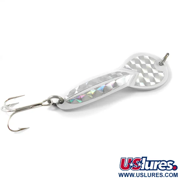 Glen Evans Loco 3 Lepel, Wit/Hologram, 17g, Vintage, #2771