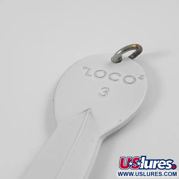 Glen Evans Loco 3 Lepel, Wit/Hologram, 17g, Vintage, #2771