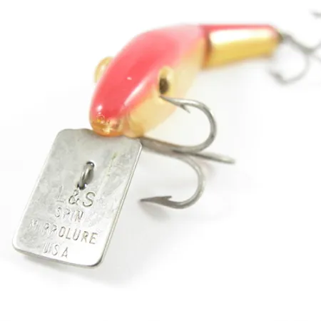 MirrOlure Gedeelde Plug, Goud / Rood, 4g, Vintage USA, #2791