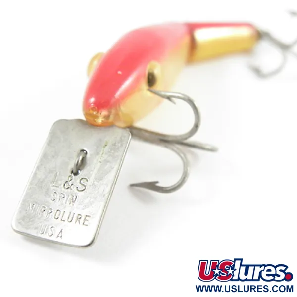 MirrOlure Gedeelde Plug, Goud / Rood, 4g, Vintage USA, #2791
