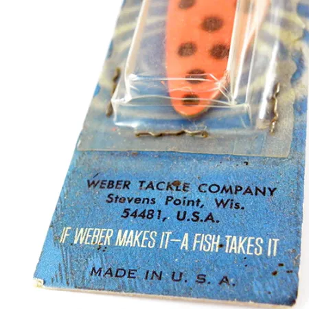 Weber Spoon Lepel, Rood / Zwart, 11g, Vintage OVP, #2802