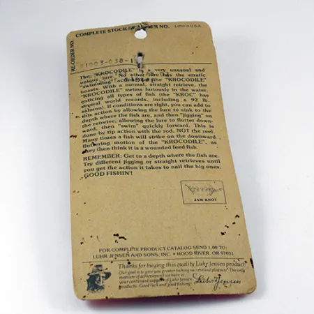 Luhr Jensen Krocodile Die #3 Glow Lepel, Wit/Blauw, 14g, #2803