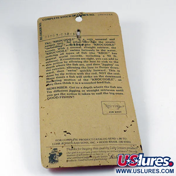 Luhr Jensen Krocodile Die #3 Glow Lepel, Wit/Blauw, 14g, #2803