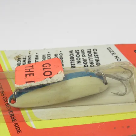 Luhr Jensen Krocodile Die #3 Glow Lepel, Wit/Blauw, 14g, #2803