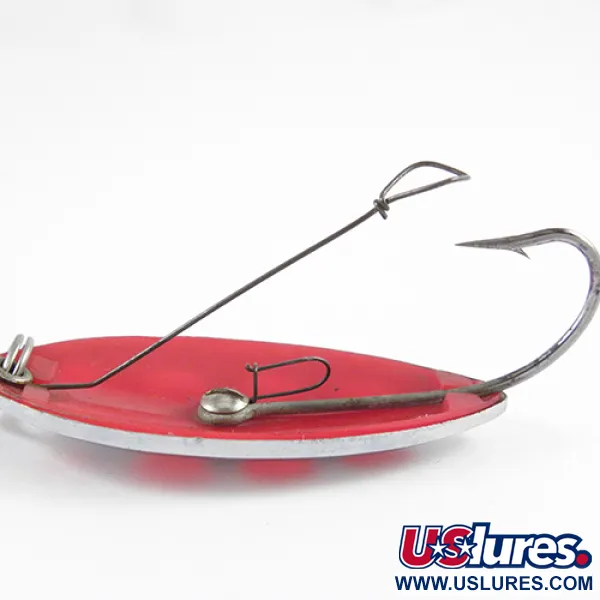 South Bend Sun Spot Lepel, Nikkel / Rood, 14g, wierloos, #2807